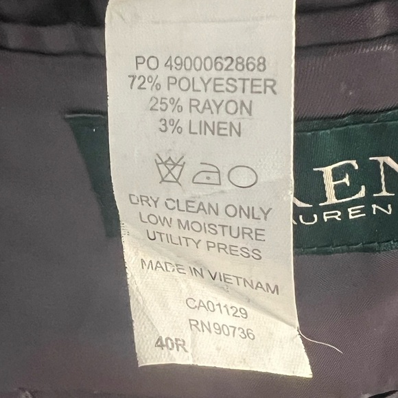 Ralph Lauren for Macy’s Men's size 40R Gray 2 button sport coat/ blazer - Picture 8 of 9